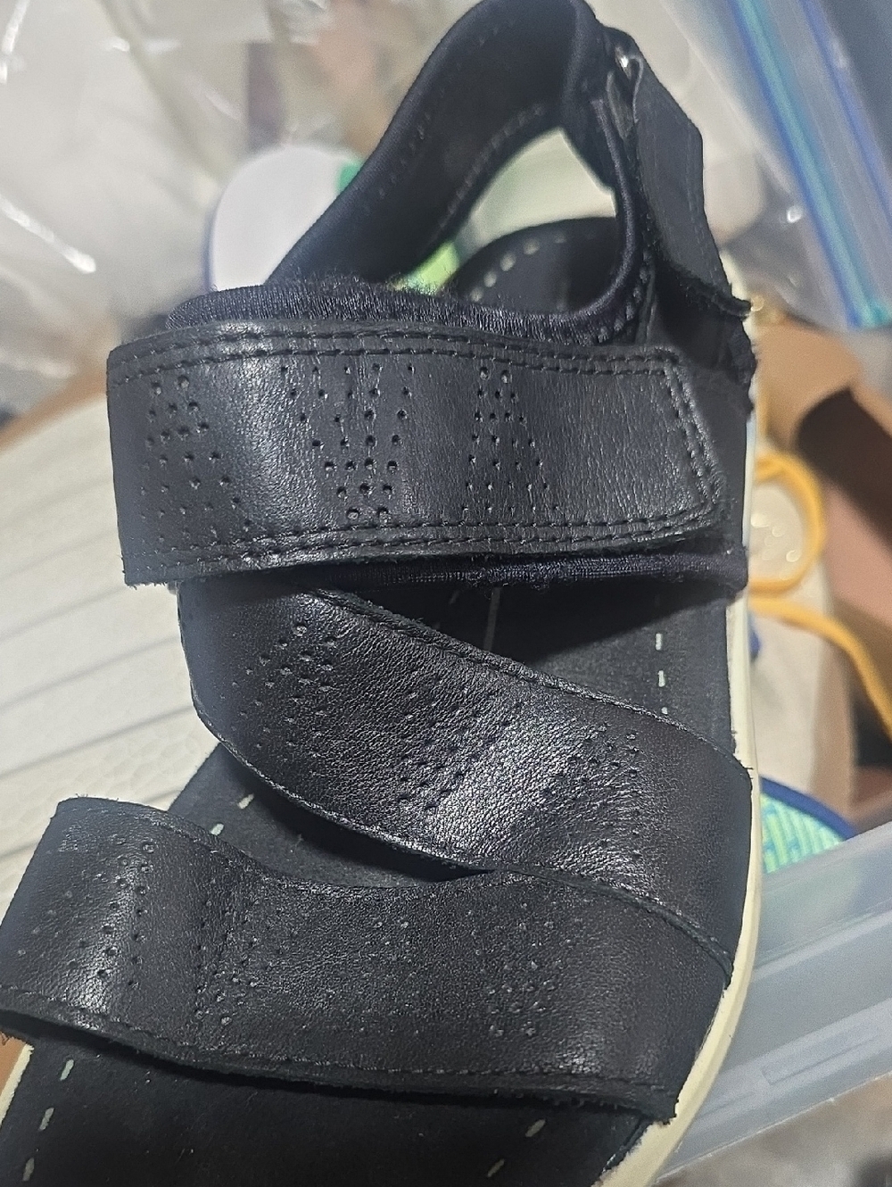 Ecco Black Platform Sandals with Adjustable Straps - Picture 7 of 7